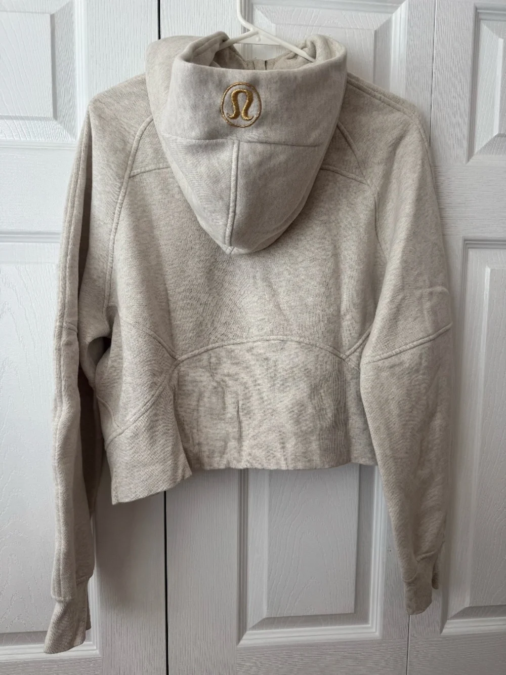 Lululemon Scuba Oversized Half-Zip Hoodie with Gold Zipper - Light Heathered Oat